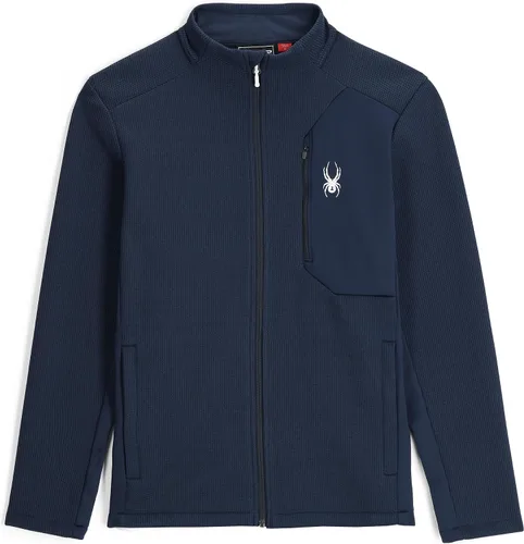 Vista 23 de Spyder Chaqueta híbrida de capa media con cremallera completa para hombre Azul etéreo