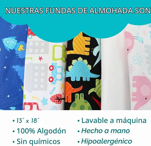 Vista 2 de Funda de almohada para niños pequeños de Little Sleepy Head, 100% algodón y funda de almohada hipoalergénica para almohada de niños pequeños, funda