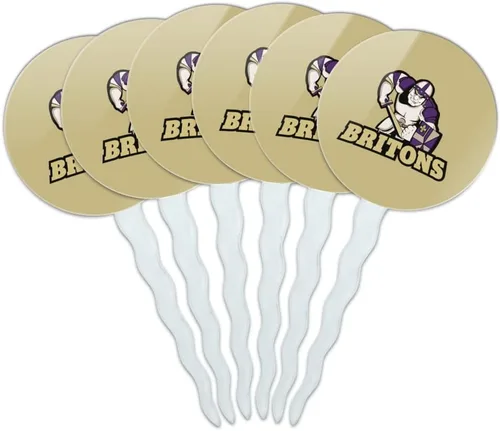Vista 146 de Abilene Christian - Juego de 6 palillos para cupcakes con logotipo secundario