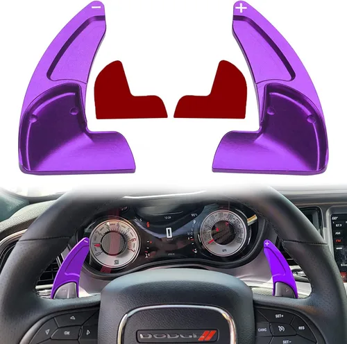 Vista 9 de 2 unidades de accesorios interiores para volante, cubierta de tapicería extendida para Dodge Challenger Charger Durango RT & Scat Pack 2015-2021
