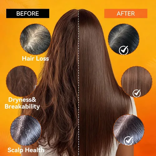 Vista 6 de Aceite de batana - Acondicionador orgánico para el cabello de Batana restaura el cabello fino y el cuero cabelludo dañados, máscara de pasta