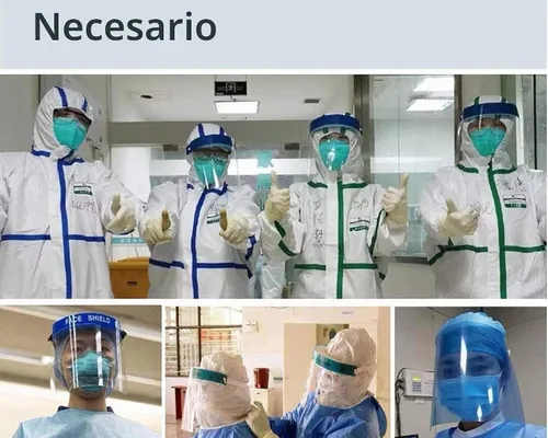 Vista 4 de Dearskin Paquete de protectores faciales reutilizables de plástico para mascotas, protector facial ajustable transparente de cara completa