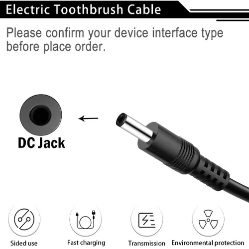 Vista 3 de Cable de carga para cepillo de dientes eléctrico Fairywill Sonic FW917 SG508 FW508 FW507 FWP11 FWD1 FWD3 FWD7 FWD8 FWE11 FWT9 P11, Dnsly, Vekkia