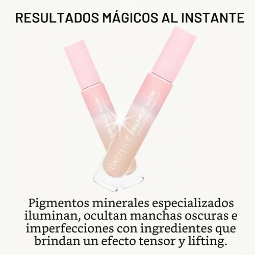 Vista 2 de Pacifica Corrector DreamLit Glow de cobertura completa con escualano para ojeras y corrección de manchas oscuras, ligero y duradero, vegano y libre