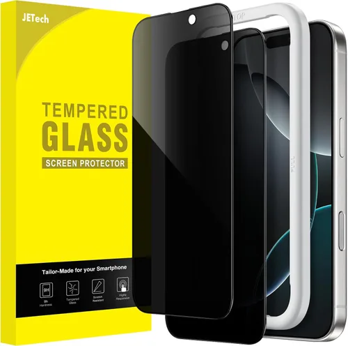 Vista 11 de JETech Protector de pantalla de privacidad de cobertura completa para iPhone 11 Pro/X/XS de 5.8 pulgadas, película de vidrio templado antiespía
