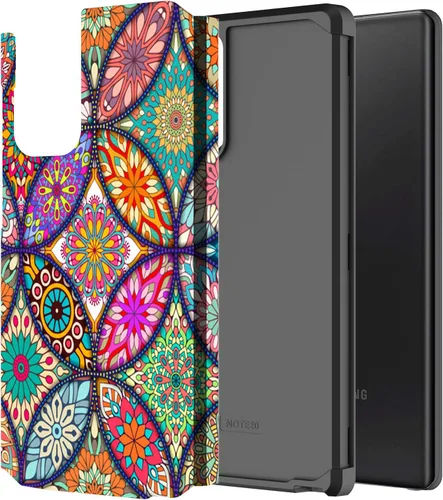 Vista 2 de Rosebono - Funda compatible con Samsung Galaxy Note 20 Ultra, delgada, híbrida, cubierta dura gráfica, a la moda, linda funda de silicona colorida