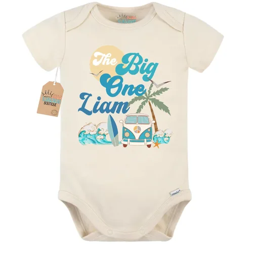 Vista 2 de The Big One shirt customized big One 1st Birthday Shirt Waves surfing one birthday party boy first birthday shirt big one wave boy birthday outfit