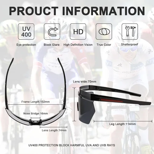 Vista 4 de Karsaer Vision Sport Shield Sunglasses for Men Women Cycling Hiking Golf Visor Baseball Volleyball Sports Outdoor