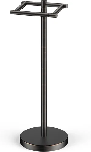 Vista 19 de FORIOUS Soporte de pared para papel higiénico, soporte de rollo de papel higiénico de doble poste giratorio de acero inoxidable para baño