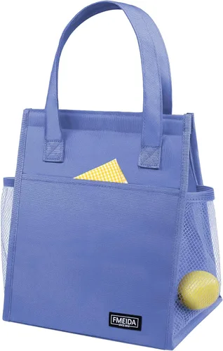 Vista 26 de Pequeña bolsa de almuerzo aislada 6.75L, bolso de bocado térmico Beige