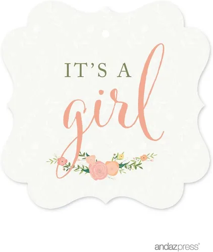 Vista 3 de Andaz Press Colección de rosas florales para baby shower, juegos, actividades, decoraciones, tarjetas de consejos para mamá y papá, paquete de 20