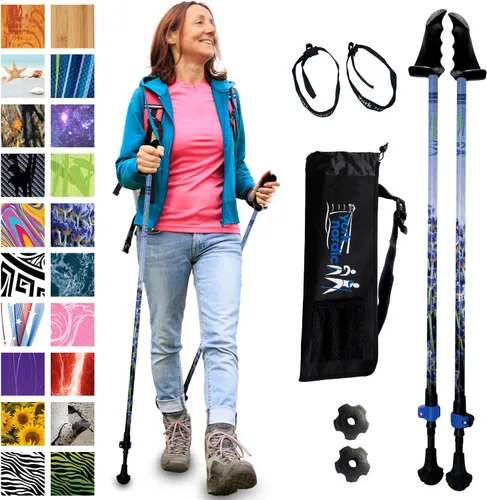 Vista 27 de York Nordic Motivator - Bastones de caminata para equilibrio y rehabilitación - Agarres de estabilidad patentados - Ligeros, ajustables y plegables