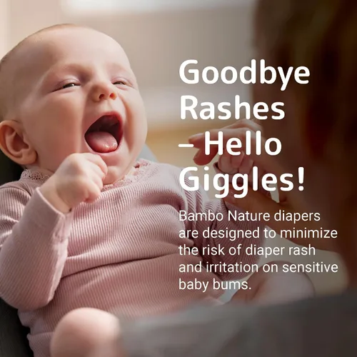 Vista 5 de Bambo Nature Pañales hipoalergénicos Dream Baby, pañales sostenibles con etiqueta ecológica de primera calidad, protección mejorada contra fugas