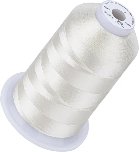 Vista 84 de Simthread 5500 yardas de hilo de bordar, 5000M de alto rendimiento 40WT 100% hilo de poliéster – 170+ colores vívidos, clasificado de alta velocidad