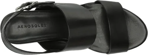 Vista 5 de Aerosoles Sandalia de tacón elegante para mujer, Cuero negro