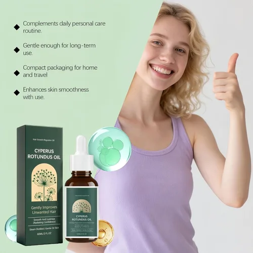 Vista 3 de Cyperus Rotundus - Aceite inhibidor del cabello para mujeres y hombres, aceite de depilación natural para ayudar a recrecimiento lento, suero