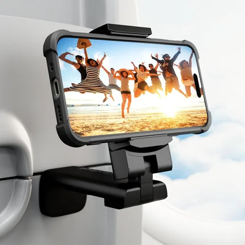 Vista 9 de Klearlook Soporte Universal para Teléfono de Vuelo, Blanco, Plegable, Rotación de 360°, Compatible con Teléfonos de 4.7-6.9 Pulgadas Blanco puro