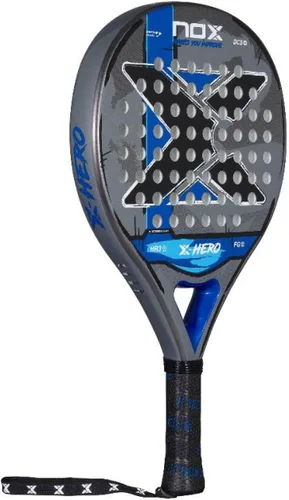 Vista 2 de NOX Padel Racket X-Hero 2026 Round Shape Pala Padel for Beginners & Intermediate Players Carbon Frame, 3K Fiber Glass Face, HR3 White Eva Core