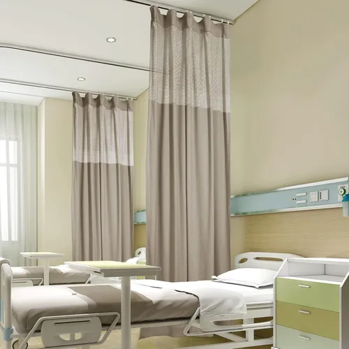 Vista 17 de Fcosie Cortinas divisoras de habitación de hospital con ganchos planos para cubículo, pantalla de privacidad para hospital, clínica médica