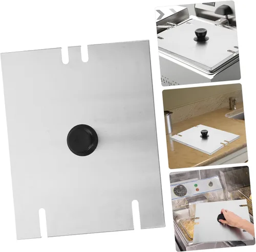Vista 7 de Ciieeo Tapa de repuesto de acero inoxidable fácil de limpiar tapa para freidora eléctrica estilo aleatorio