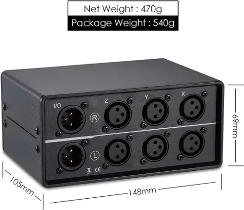 Vista 13 de Nobsound Interruptor de audio XLR 3 en 1 salida; convertidor de audio equilibrado; selector de audio pasivo estéreo de 3 vías