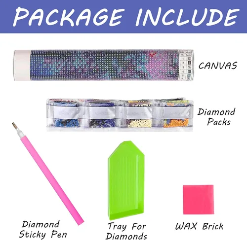 Vista 3 de SKRYUIE Kits de pintura de diamantes de animales 5D, kits de arte de diamantes para adultos, pingüinos de la Antártida, taladro redondo completo