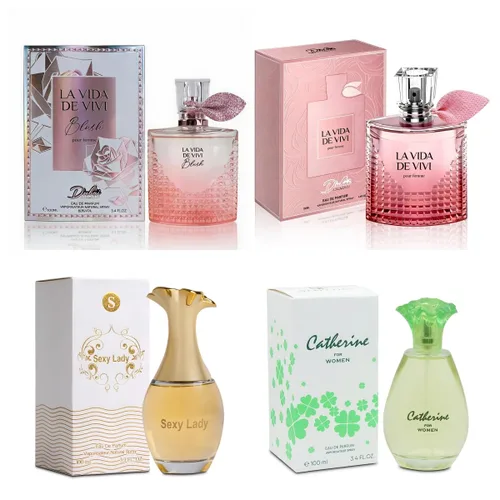 Vista 35 de A CENTER Juego de perfume de 4 piezas para mujer, set de regalo