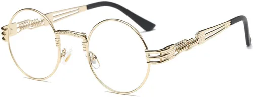 Vista 45 de Dollger Gafas de sol redondas Steampunk con marco de metal