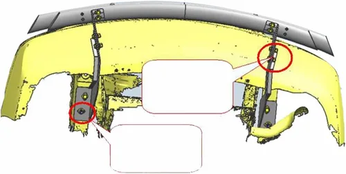 Vista 5 de Kasei Protector de parachoques trasero de doble capa negro compatible con Nissan Rogue 2021-2023 -KAS-CRDL-NIN401B