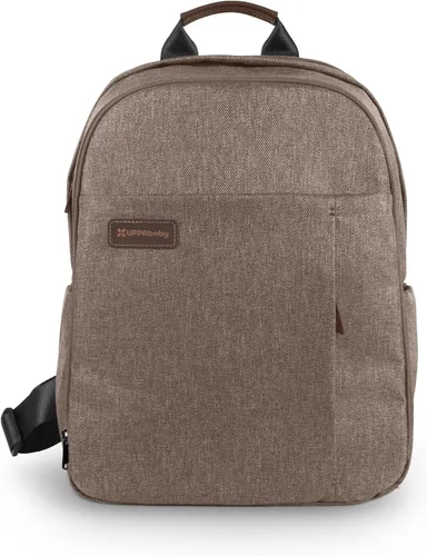 Vista 19 de UPPAbaby Mochila cambiador - Bolsillo para botella y portátil, funda para carrito - Ada Ada-sand Melange Cuero Castaño