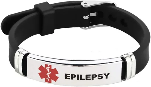 Vista 33 de TGLS Pulsera de identificación de alerta médica roja para mujeres y hombres de emergencia de primeros auxilios de alerta sanitaria grabada con láser