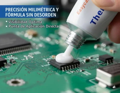 Vista 2 de Easycargo Pegamento Térmico, Adhesivo de Silicona de Alta Conductividad Térmica, Compuesto de Epoxy Enfriador para Disipador de Calor GPU VRM VRAM