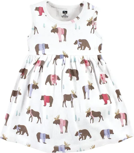 Vista 4 de Hudson Baby - Conjunto de vestido y cárdigan de algodón para niña bebé
