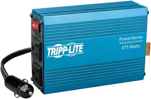 Vista 12 de Tripp Lite (PV100USB) Inversor de potencia de auto de 100 vatios, con 1 salida y 2 puertos de carga USB, inversor automático, ultracompacto. 100 W +