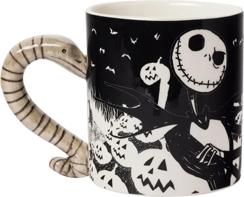 Vista 13 de Silver Buffalo Disney Nightmare Before Christmas Jack and Sally Misfit Love - Taza de cerámica con borde ancho, 16 onzas