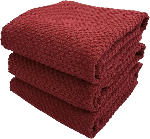 Vista 14 de Serafina Home Toallas de cocina de tamaño grande de color sólido negro: paño de 100 % algodón suave para limpieza y secado absorbente, con ribete
