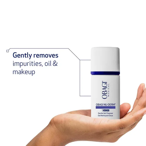 Vista 3 de Obagi Nu-Derm - Limpiador facial suave para piel normal a seca, limpiador facial diario que elimina suavemente la suciedad, el aceite, el maquillaje