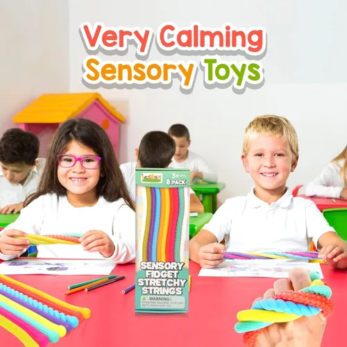 Vista 4 de Juguetes sensoriales para niños con autismo – Juguetes sensoriales elásticos texturizados para el estrés – Juguetes sensoriales para necesidades