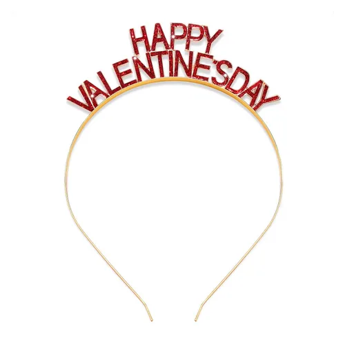 Vista 6 de PHALIN Diademas para el día de San Valentín para mujer, esmaltadas, para el día de San Valentín, diademas para el cabello, dulces festividades