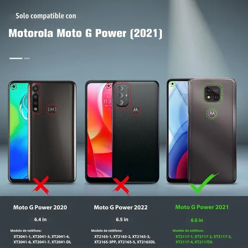Vista 2 de BNIUT Funda para Motorola Moto G Power 2021: Funda Protectora de Doble Capa de Servicio Pesado para Teléfono Celular a Prueba de Golpes Resistente