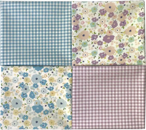 Vista 3 de Levylisa 8 piezas de tela de algodón 100% con estampado floral de 18" x 22" (46cm x 56cm), suministros de costura para acolchado, patchwork