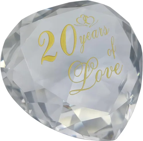 Vista 9 de Regalos de cristal de aniversario de 1 año para ella y él, primera boda para marido, esposa, novio o novia, regalo de aniversario de un año