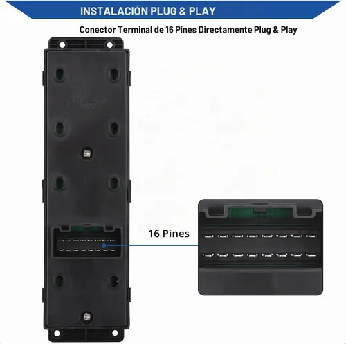 Vista 4 de Obaee - Interruptor de ventana eléctrica para Hyundai Accent 93570AP1R101 2011-2017