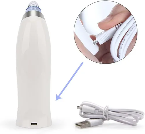 Vista 8 de Eliminador de puntos negros para la cara, dermasuction BlueOrchids para eliminación de puntos blancos, ventosa de acné, limpiador de poros al vacío
