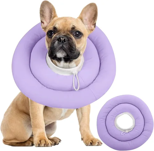 Vista 21 de IDOMIK - Collar de recuperación para perros, cono suave impermeable para perros después de la cirugía Comfy Protective Elizabethan Collar
