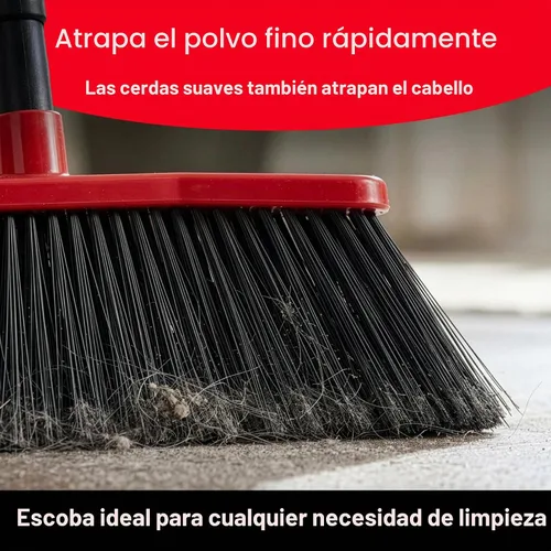 Vista 3 de Da Vinci Broom con juego combinado de recogedor, cabezal curvado de 16