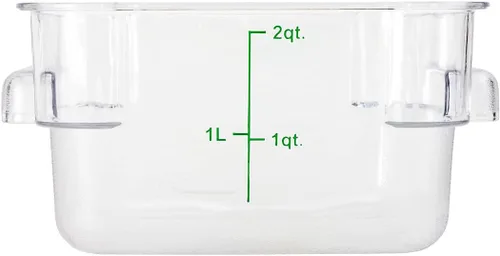 Vista 8 de Met Lux - Cubo de salmuera de 2 cuartos de galón, 1 recipiente cuadrado para marinar, con marcadores de volumen, mango integrado, cubo de plástico