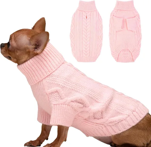 Vista 18 de PeacockGreen XS Suéter para Perro Hembra Chihuahua Teacup, Ropa para Gatos y Cachorros - Suéter Cálido de Invierno para Navidad y Acción de Gracias