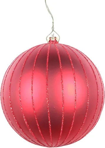 Vista 18 de Vickerman Adorno navideño de bola de avena mate con purpurina de 5 pulgadas. Incluye 4 piezas por bolsa.