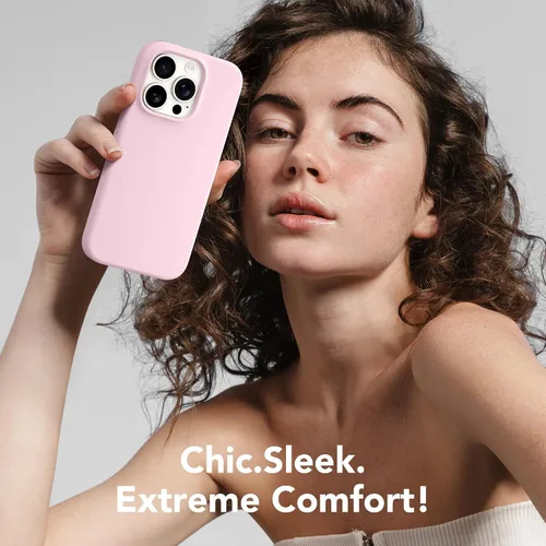 Vista 8 de GONEZ Funda de silicona para iPhone 14 Pro Max, compatible con MagSafe, con protector de pantalla + protector de lente de cámara, silicona líquida a